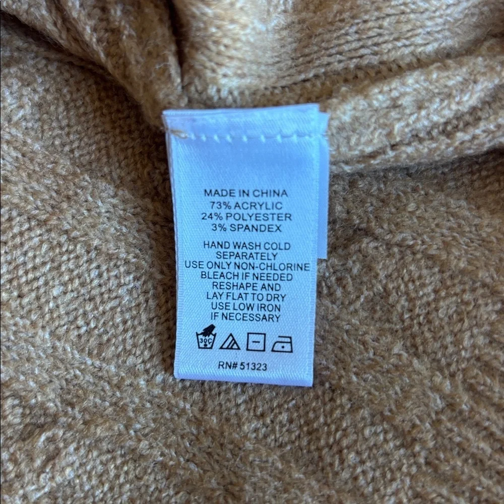 1.STATE Mixed Stitch Crewneck Sweater in Wild Oak Size Small NWOT